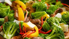 لحم بالخضار على الطريقة الآسيوية للرجيم