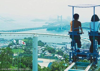 "دراجة السماء" لتحدي الخوف من القطار الأفعواني