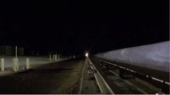 اختبار مزلقة صواريخ فائقة السرعة