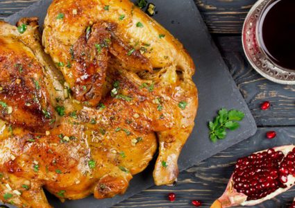 دجاج بالصينية مع دبس الرمان