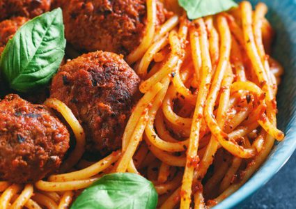 سباغيتي مع كرات اللحم