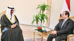 السيسي للغانم: أمن الخليج مرتبط بأمن مصر القومي