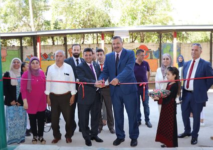 الإسلامي الفلسطيني يدعم مدرسة الجنان الاساسية المختلطة