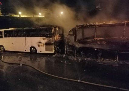 احتراق حافلتين في بيت لحم