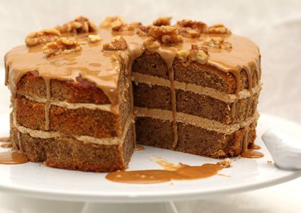 كيكة القهوة والجوز