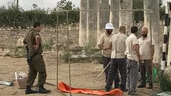 الاحتلال ينصب خيمة بالمنطقة الأثرية في سبسطية