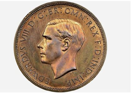 قطعة نقدية عليها صورة ملك تباع بسعر خيالي