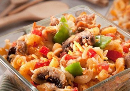 طاجن المعكرونة بالدجاج