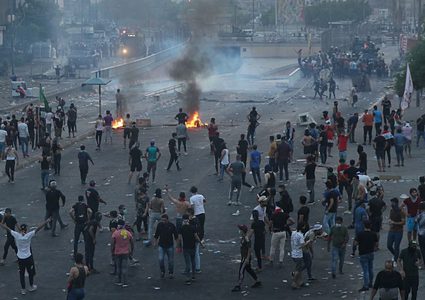 ارتفاع أعداد القتلى في مظاهرات العراق المستمرة لليوم الثالث