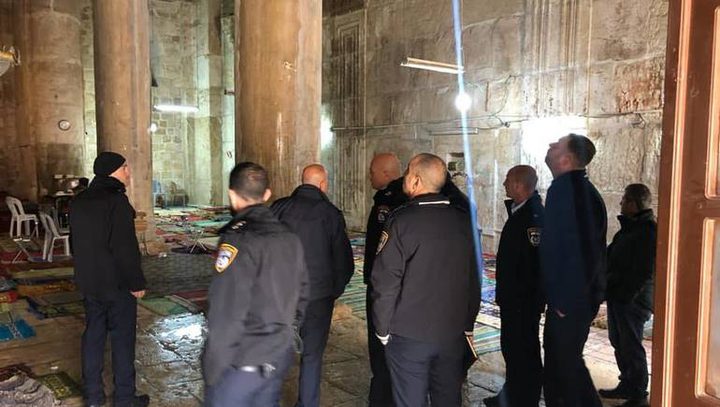 قوات الاحتلال تقتحم مصلى باب الرحمة في الأقصى