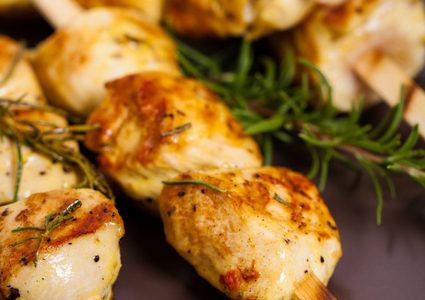 كباب الدجاج بالزعفران للرجيم