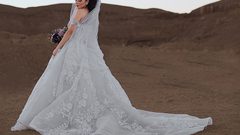 مريم أيوب تتألق بفستان أبيض جذب انظار الجميع