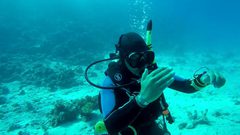 كيف ينظف الغواص أسنانه في قاع البحار ؟