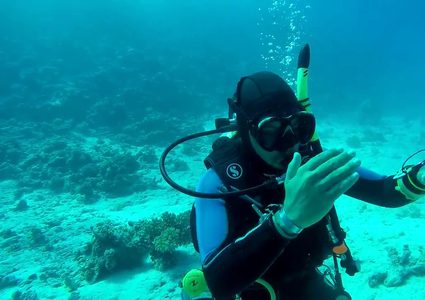 كيف ينظف الغواص أسنانه في قاع البحار ؟