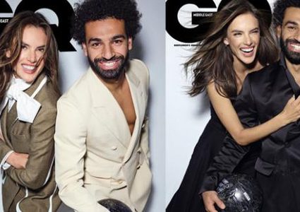 محمد صلاح ينشر كواليس جلسة تصوير مع عارضة أزياء