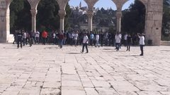 وصل وفد من إداريي المنتخب السعودي الأول لكرة القدس، المسجد الأقصى المبارك في القدس المحتلة صباح اليوم الاثنين.