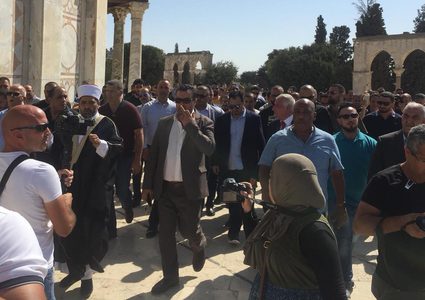 "الأخضر" السعودي يصل المسجد الأقصى