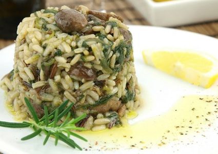 الرز مع السبانخ