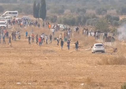 اصابات عقب قمع الاحتلال مسيرة سلمية شمال رام الله