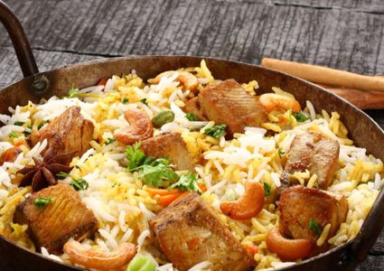 أرز برياني بسمك فيليه