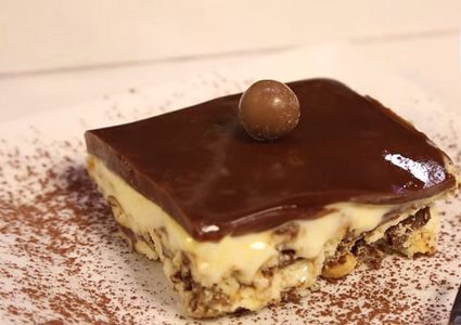 حلى الشوكولاتة البارد والموز