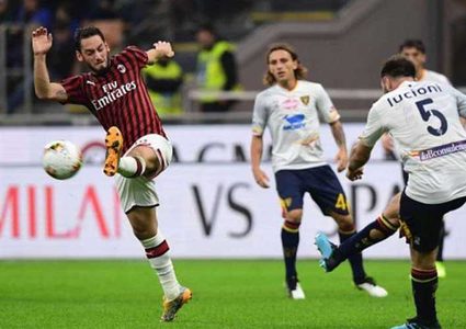 ميلان يتعادل مع نظيره ليتشي
