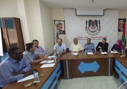 غزة: نقابة الصحفيين تجتمع بالأطر الصحفية والمؤسسات الحقوقية