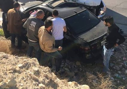 3 إصابات جراء حادث سير على طريق واد النار