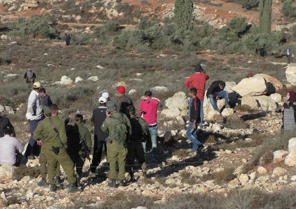 مستوطنون يهاجمون المزارعين في روجيب ودير الحطب