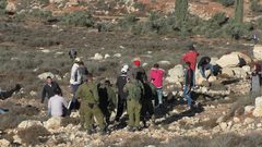 مستوطنون يهاجمون المزارعين في روجيب ودير الحطب