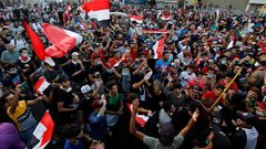 آلاف العراقيين يواصلون الاحتجاج لليوم الرابع على التوالي