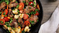 كبدة مقلية بالخضار