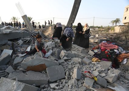 آثار الدمار الذي خلفه عدوان الاحتلال على قطاع غزة