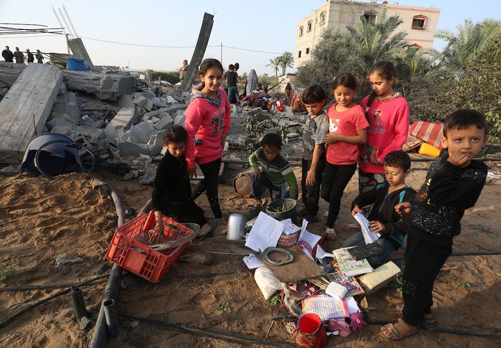 آثار الدمار الذي خلفه عدوان الاحتلال على قطاع غزة