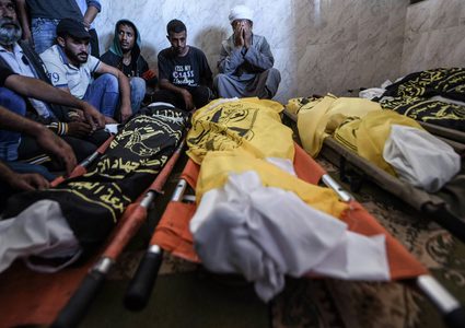 غزة تشيع جثامين شهداء عائلة أبو ملحوس