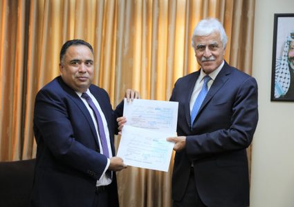 دعم مالي جديد من الهند لتشييد وتوسعة عدة مدارس في فلسطين