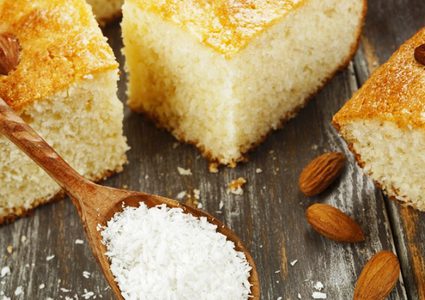 بسبوسة بالزبادي والجوز