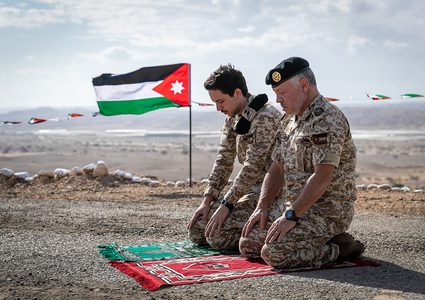 ملك الأردن عبدالله الثاني يزور الغمر