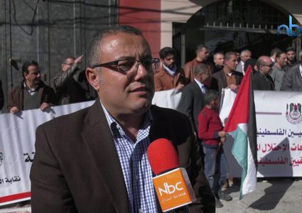 وقفة تضامنية مع وكالة "وفا" بعد اقتحام مقرها