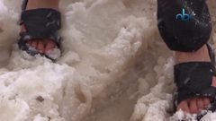 عاصفة ثلجية تضرب أكبر مخيم للاجئين السوريين في لبنان