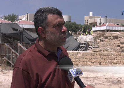 خبراء من غزة وفرنسا يواصلون أعمال التنقيب والترميم في غزة