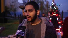 اضاءة شجرة الميلاد في جامعة النجاح الوطنية