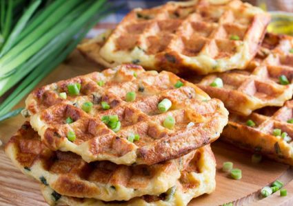 وافل البطاطس للفطور