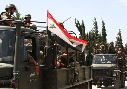 الجيش السوري يدفع بتعزيزات في المنطقة الحدودية مع تركيا