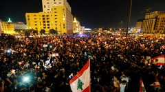جرحى واعتقالات في ساحة رياض الصلح بلبنان