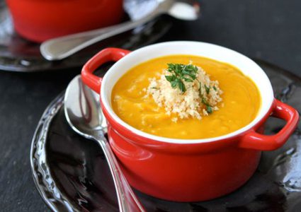 شوربة العدس بالبطاطس الحلوة