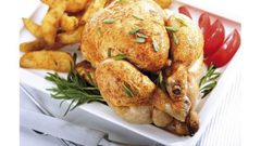 دجاج مشوي مع جوانح البطاطس الشهية