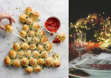 بيتزا شجرة عيد الميلاد