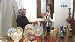 سيدة من نابلس تبدع في صناعة التحف المنزلية يدوياً