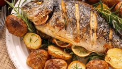 سمك دنيس مشوي بالتتبيلة